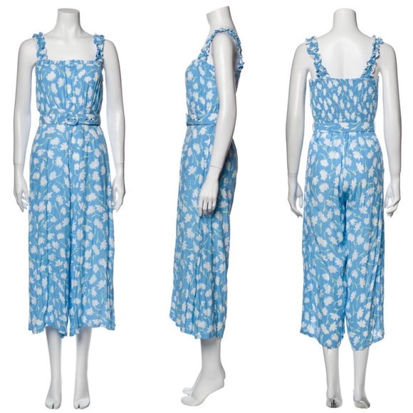 🚫SOLD🚫 Faithfull the Brand Floral Belted Jumpsuit Sz 6 - Picture 2 of 6